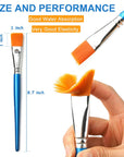 1 Inch Flat Paint Brushes for Acrylic Painting,12 Pieces Large Synthetic Paint Brushes Bulk with Wooden Handle for Acrylic, Watercolor, Oil, Crafts, Face Body Art