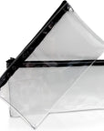 Pencil Case - Transparent PVC Pencil Cases with Zipper - Clear Pencil Case for Exams Pen Pencil Stationary - Pencil Case for Girls Boys (Pack of 2)