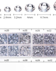 5040Pcs Clear Rhinestones for Crafts, Flatback White Nail Gems, Craft Glass Diamonds Stones with Tweezers and Picking Pen, SS6-SS20 Crystal