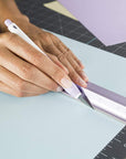 Metal Ruler - Safety Cutting Ruler for Use with Rotary Cutters,  Truecontrol Knife, Xacto Knife - Great for Quilting, Scrapbooking, Crafting and Paper Cutting - 18", [Lilac]