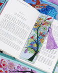 6 Pack Diamond and Painting Bookmark DIY Leather Tassel Bookmark for Adult Beginners Christmas New Year Graduation Birthday Gift 8.3X2.4 Inch