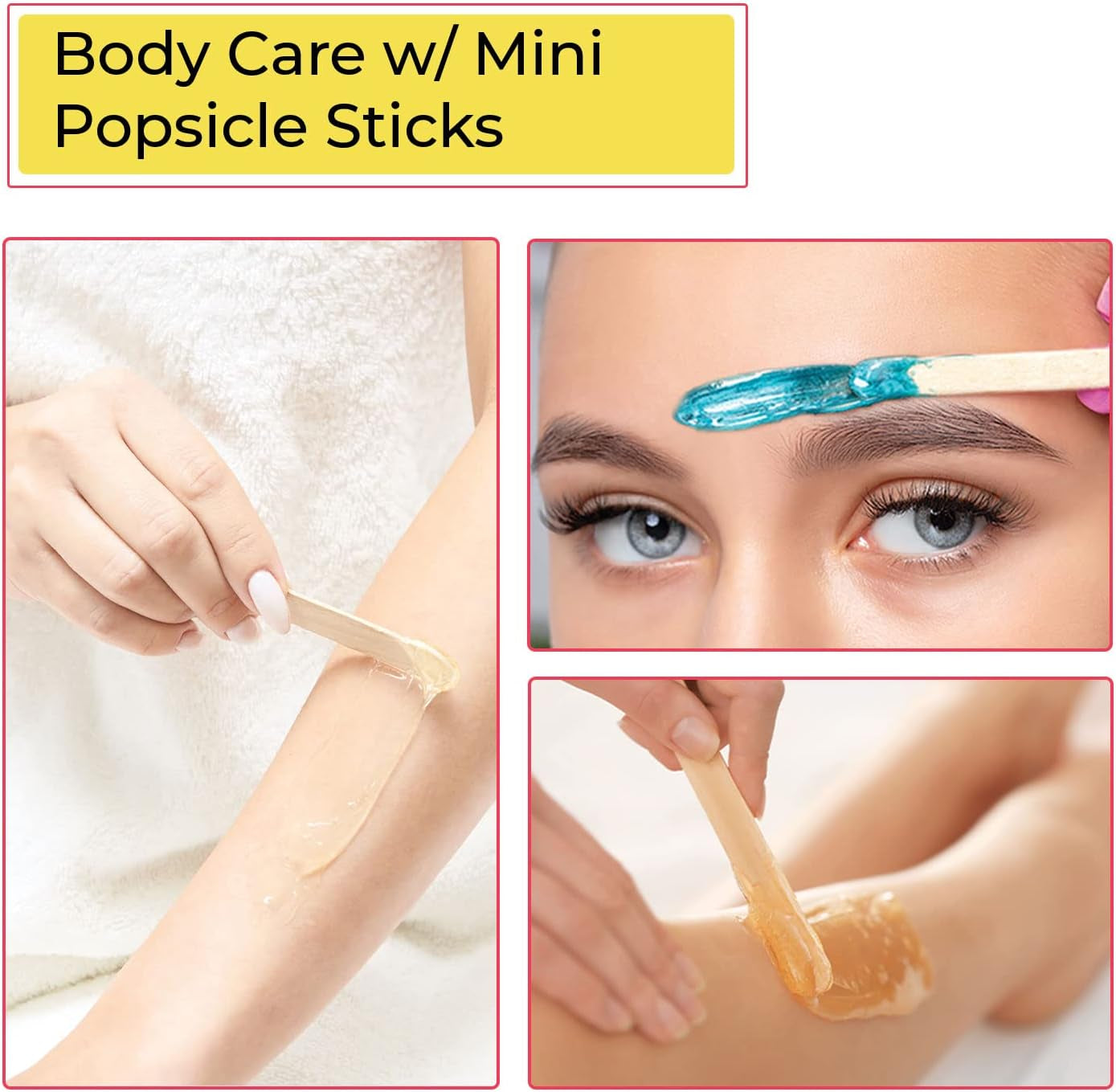 300 Pcs Mini Natural Wooden Food Grade Craft Sticks - Ice Cream Stick - Popsicle - 3.5 Inch Length - Suit Crafting, Stirring, Paddle, Waxing, Small Ice Pop Stick for DIY Kids Popcicle