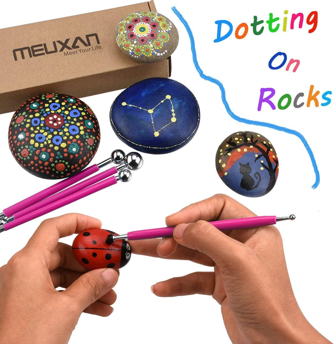 10 Piece Ball Stylus Dot Painting Tool Set, Clay Pottery Modeling Kit