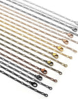 40 Packs 10 Colors Brass Necklace Chains 21 Inch Link Cable Chain Necklace with Lobster Clasps Bulk for Jewelry Making