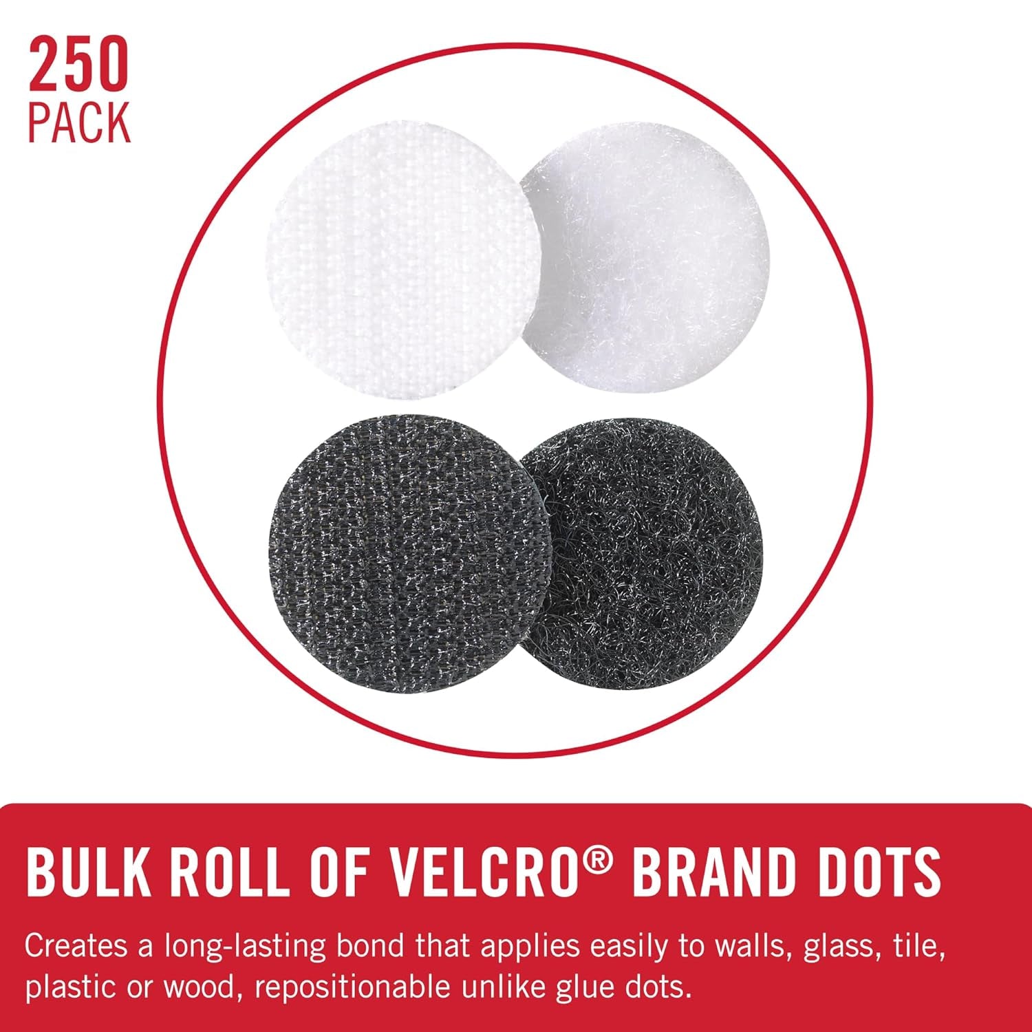 Dots with Adhesive | 250 Sets White and Black Assorted | Preschool Classroom Must Haves | Sticky Back Circles Perfect for Teachers | 1/2 Inch round Tape (VEL-40031-USA)