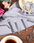 Sewing Clips Stainless Steel Hemming Clips Metal Hemming Tool 3 Inches Sewing Clips with Measurements for Fabric Quilting Pinning and Marking Accessories(40 Pcs)
