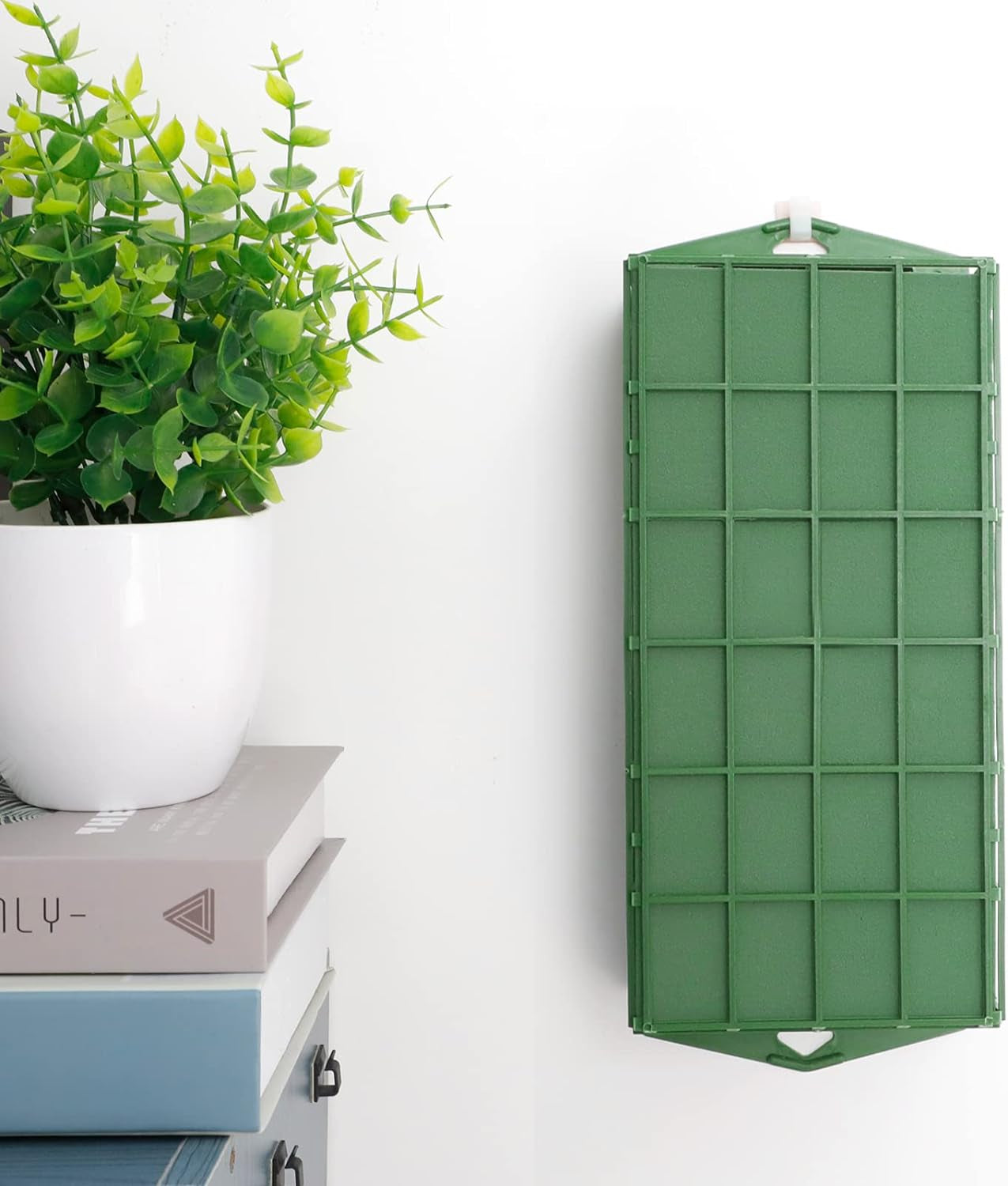 2 Pieces Floral Foam Cage Flower Holder with Floral Foam for Fresh Flower Arrangement and Wedding Holiday Decorations