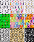 900Pcs Number Beads for Bracelets，9 Colors 0-9 Number DIY Jewelry Making Bracelet Necklace Keychain Crafts Making 7X4Mm