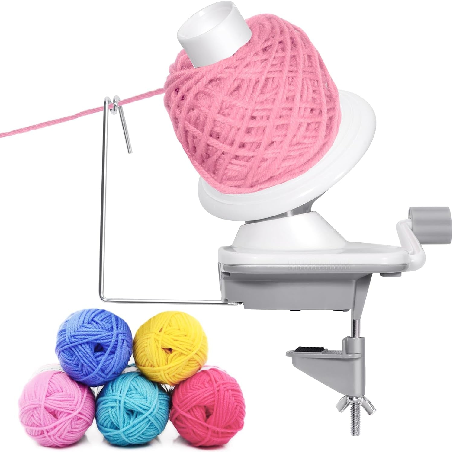 Yarn Ball Winder,Yarn Winder for Crocheting,Yarn Cake Winder Spinner, Needlecraft Yarn Ball Winder Hand Operated