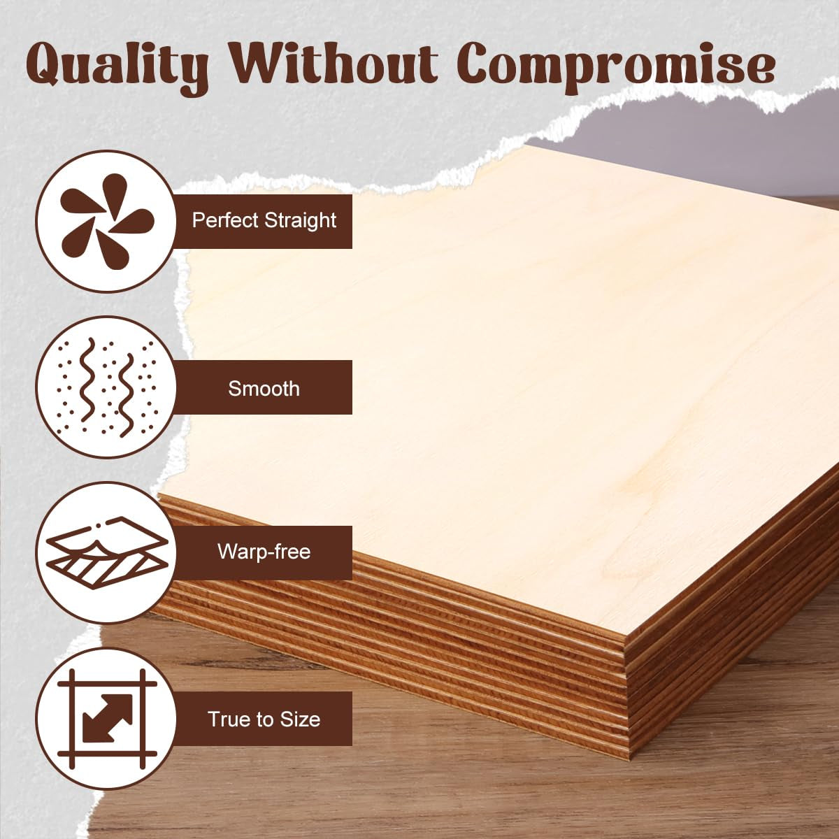 Basswood Sheets 12"X12"X 1/8", 12 Pack Plywood Sheets 3Mm with Smooth Surfaces for Laser Cutting Engraving, Unfinished Wood for Crafts, Wood Burning, Architectural Models, Staining