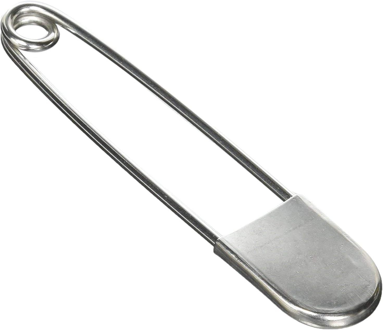 Large Safety Pins, 5 Inch Safety Pins, 10 PCS Stainless Steel Safety Pins Large, Silver Huge Strong XL Safety Pins, Extra Large Laundry Pins for Blankets, Heavy Laundry, Upholstery(5")