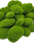 40PCS 4 Size Artificial Moss Rocks Decorative, Green Moss Balls,Moss Stones, Green Moss Covered Stones, Fake Moss Decor for Floral Arrangements, Fairy Gardens and Crafting