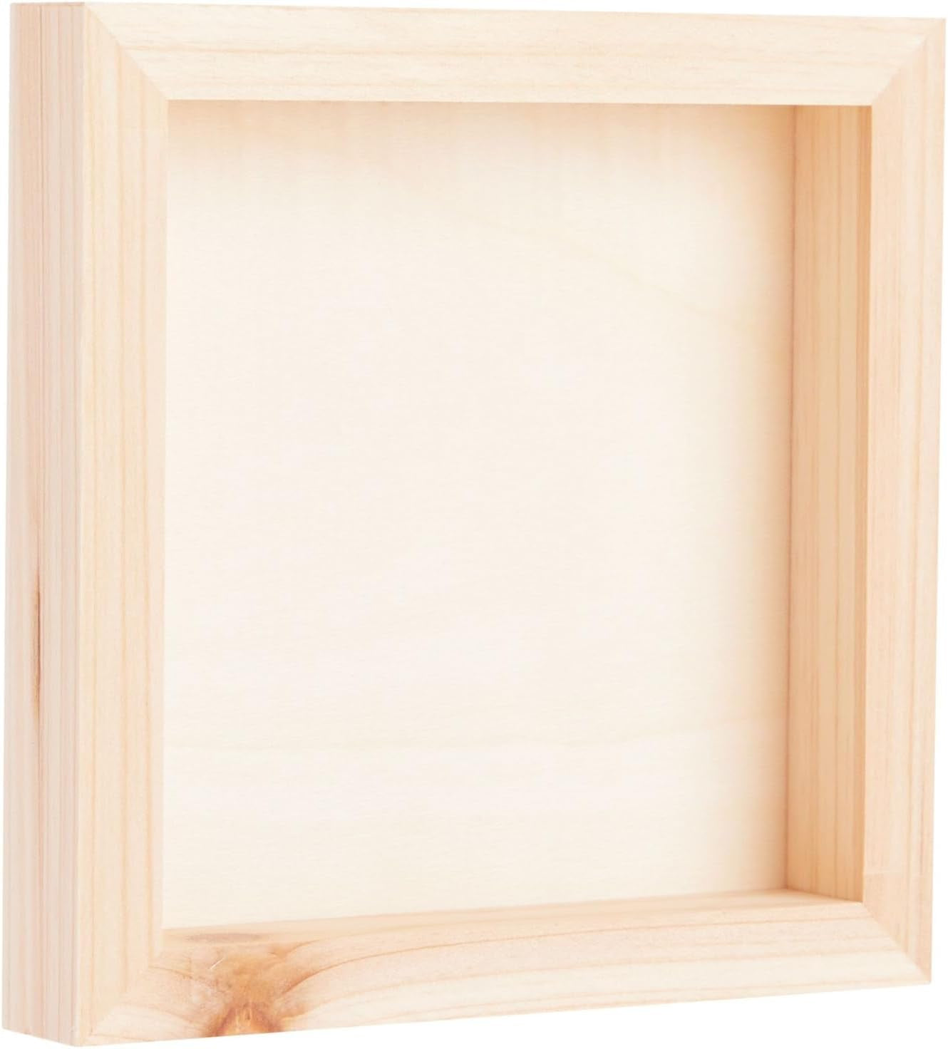 6 Pack Unfinished Wood Canvas Boards for Painting, 6X6 Square Wooden Panels for Crafts