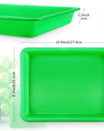 12 Pack Plastic Art Trays, 6 Colors Activity Crafts Tray Serving Tray Organizer Tray for Kids School Classroom DIY Projects, Painting, Jewelry, Beads, Home Organizing Supply