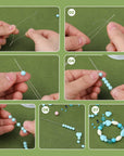 Beading Needles Set 24 Pcs Big Eye Beading Needles Opening Beading Needles Seed Beads Needles Collapsible Beading Needles with Storage Tube for Bracelets and Jewelry Making