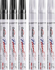 White and Black Paint Pens Paint Markers - 6 Pack Permanent Oil Based Paint Pen, Medium Tip, Quick Dry and Waterproof Marker for Rock, Wood, Metal, Plastic, Canvas, Glass, Ceramics, Rubber, Stone