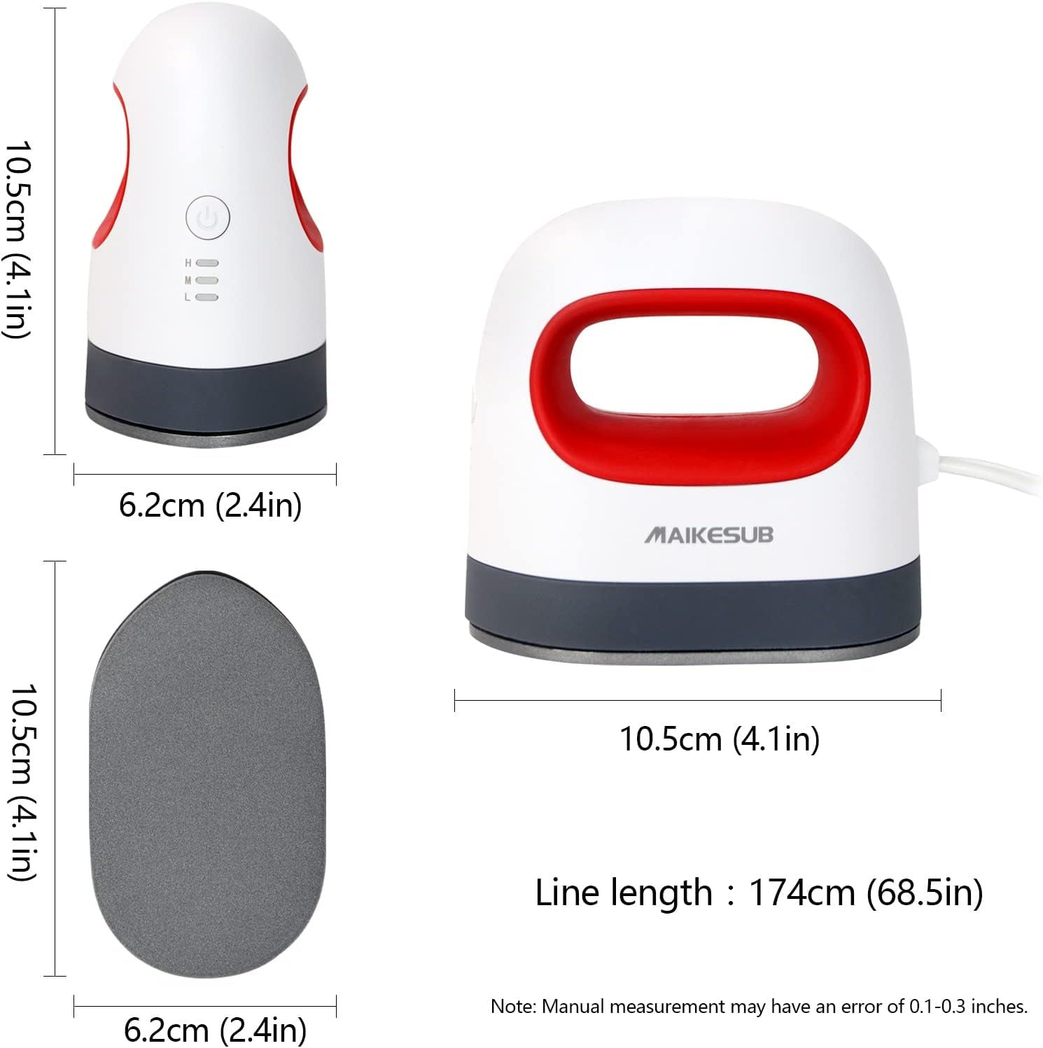 Mini Heat Press Machine Easy to Use for T Shirts Shoes Hats Small HTV Iron on Vinyl Projects Portable Heating Transfer Iron Red