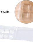 50 Packs Wax Melt Clamshells Molds,Wax Melt Containers,6 Cavity Clear Plastic Cube Tray for Wickless Wax Melt Candles