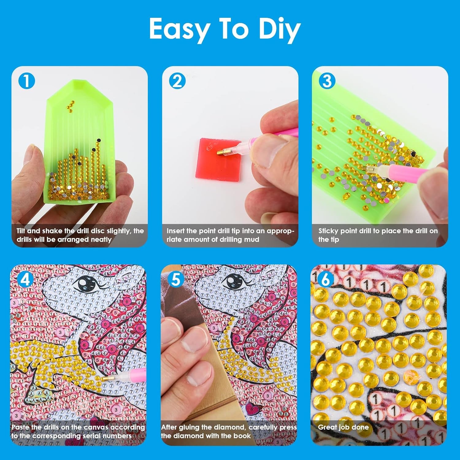 56 Slots Diamond Painting Storage Containers, 56 Girds 1 Pack, Bead Storage Containers, Diamond Art Organizer Box, Diamond Painting Accessories, Embroidery Storage with Label Stickers