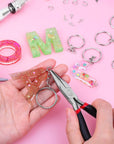 360Pcs Keychain Bulk, 120Pcs Keychain Rings with Chain and 120Pcs Open Jump Ring with 120Pcs Screw Eye Pins for Crafts and Jewelry Making