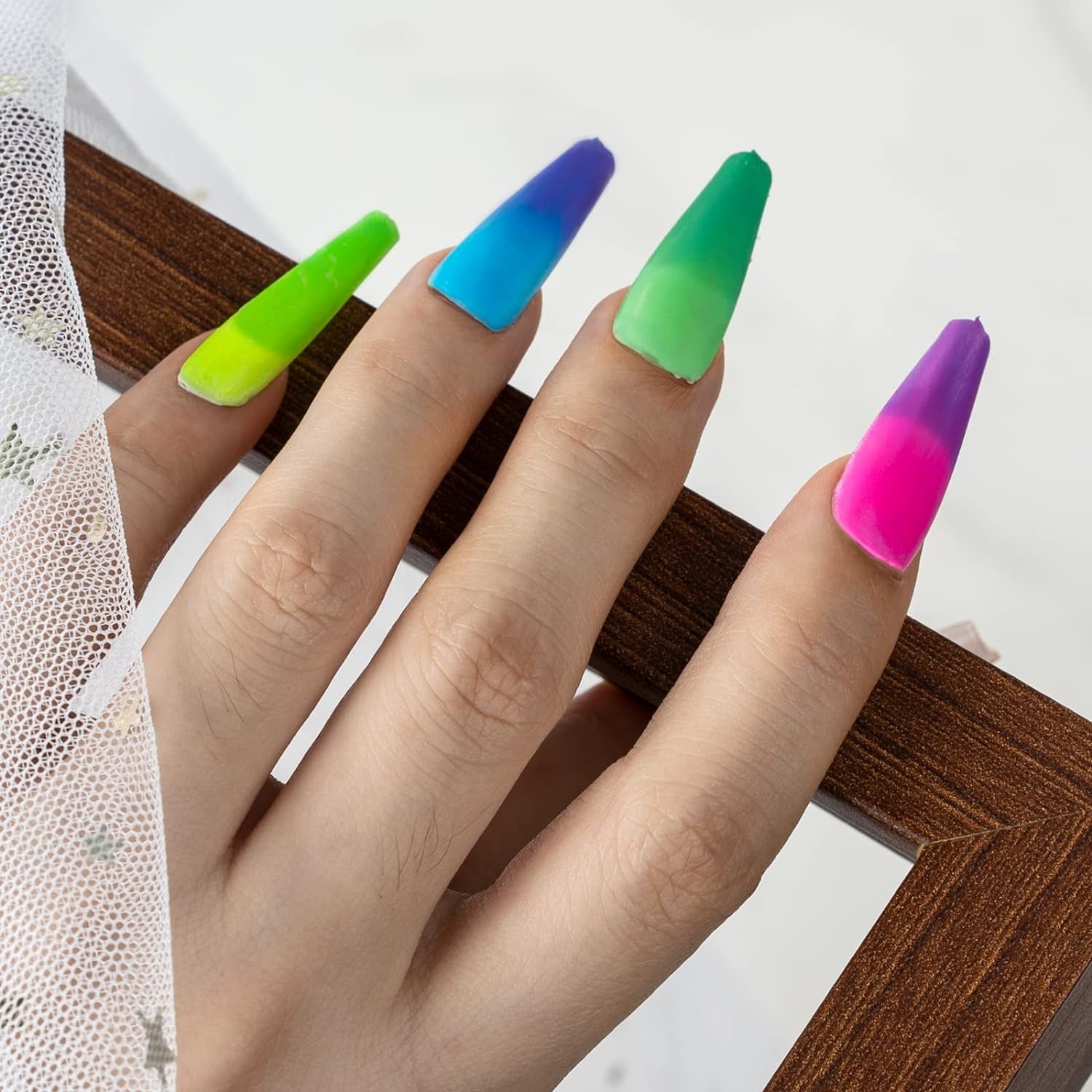 Thermochromic Pigment Powder Temperature Activated That Changes at 88°F-5 Colors Changing Powder for Nail Polish, Paint, Slime, Epoxy, Resin, Ink, Fabric Art, Casting-3 Gram Each