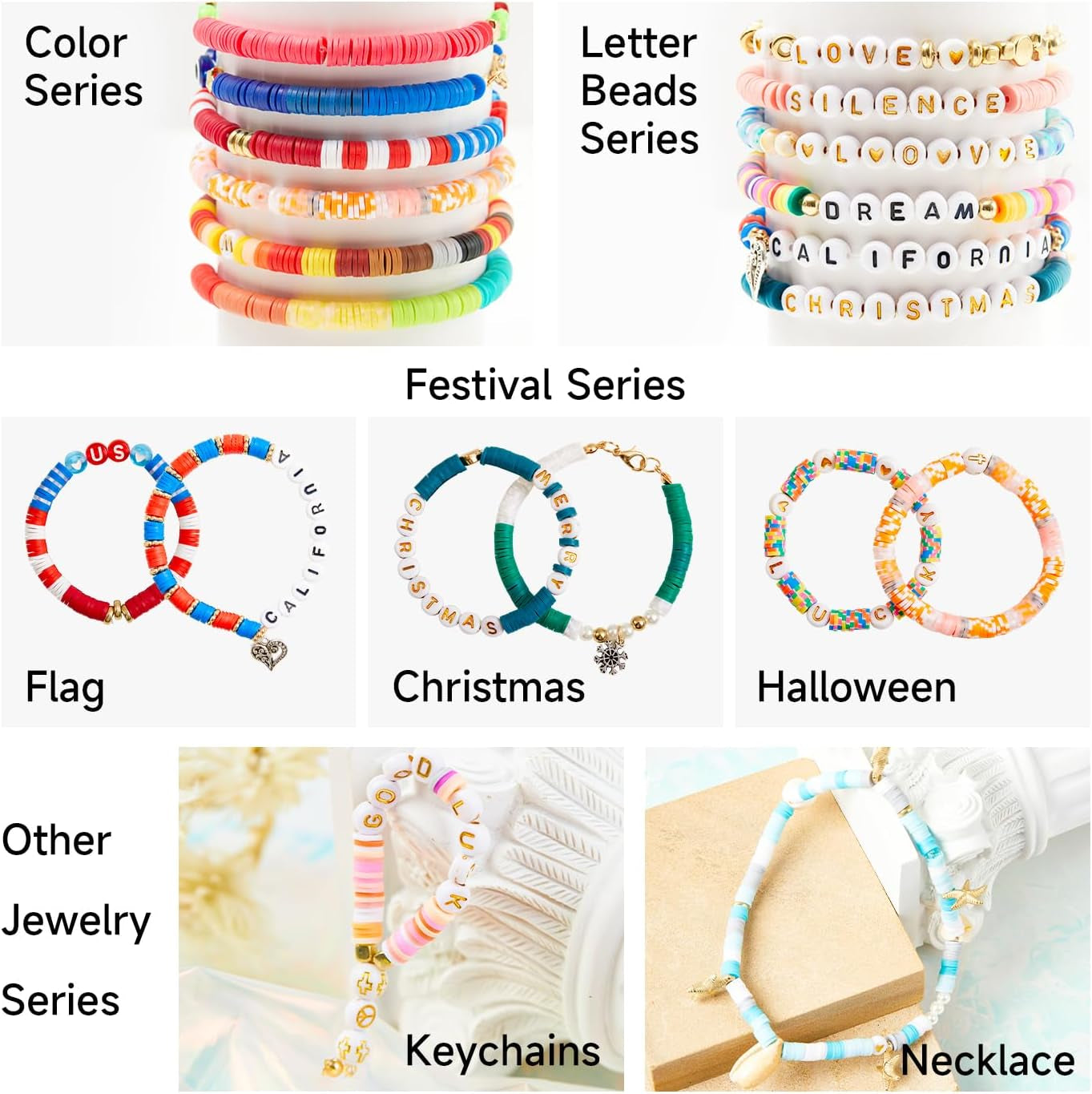 11000 Pcs Clay Beads for Bracelet Making Kit, 48 Colors Flat round Polymer Clay Beads, Friendship Bracelet Kit Heishi Beads for DIY Jewelry Making, Crafts Gift for Girls Teen Ages 6-12