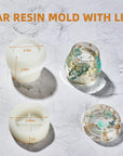 3-Piece Silicone Molds for Epoxy Resin - Rolling Tray Mold for Resin, Resin Pudding Jar Mold with Lid, Grinder Molds for Resin Casting, DIY Epoxy Resin Molds Kit for Storage and Decoration