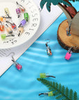 104 Pcs Milk Tea Charm Boba Charms Mini Colorful Bottle Charms Fruit Juice Pendant for DIY Jewelry Craft Earring Keychain