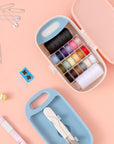 Sewing Kit, Portable Travel Sewing Kit for Adults, Needle and Thread Kit Plastic Sewing Box Small Sewing Kit Sewing Accesories and Supplies