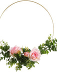 10 Pack 12 Inch Large Metal Floral Hoop Wreath Macrame Gold Craft Hoop Rings for DIY Wedding Wreath, Dream Catcher, and Wall Hanging Craft