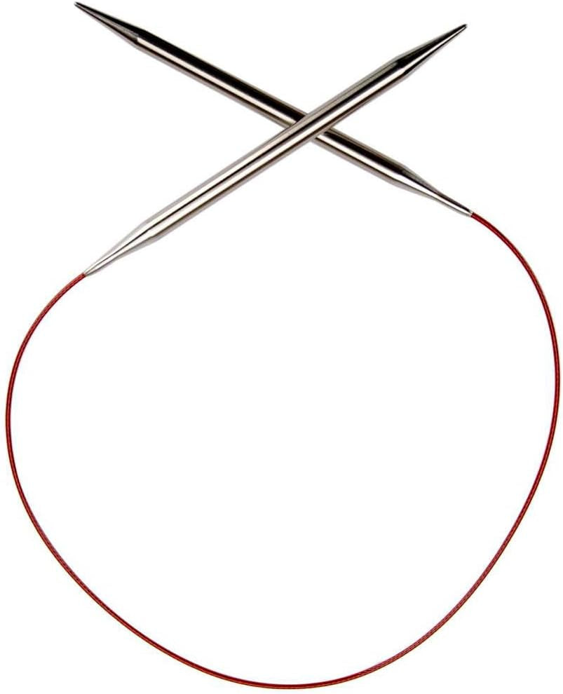 Red Lace Circular 24 Inch (61Cm) Stainless Steel Knitting Needle Size US 13 (9Mm) 7024-13