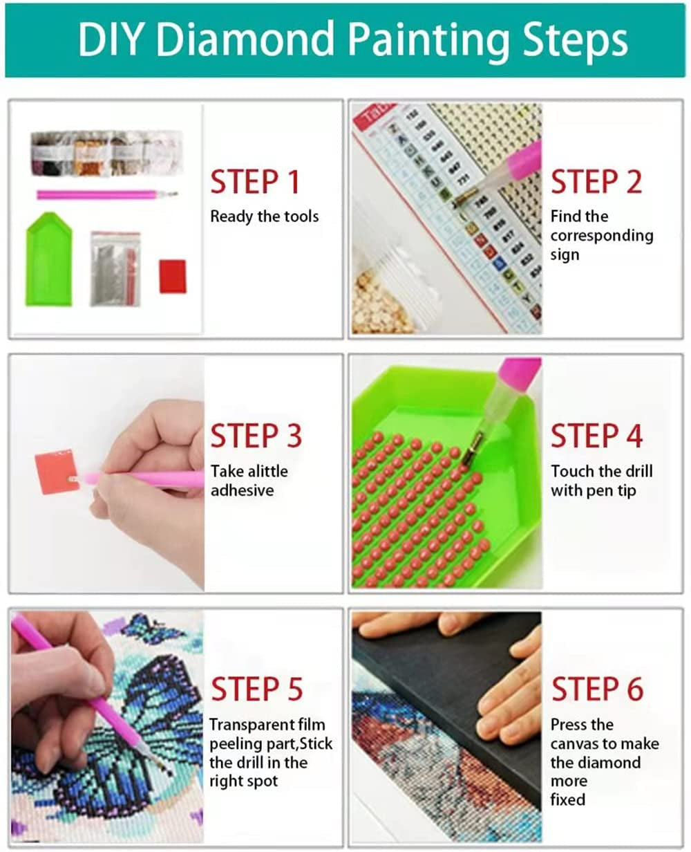 5D Diamond Art Kits for Adults, Full Drill Nature Diamond Art Accessories and Tools, Diamond Dots DIY Crafts for Living Room Home Wall Decor (3)