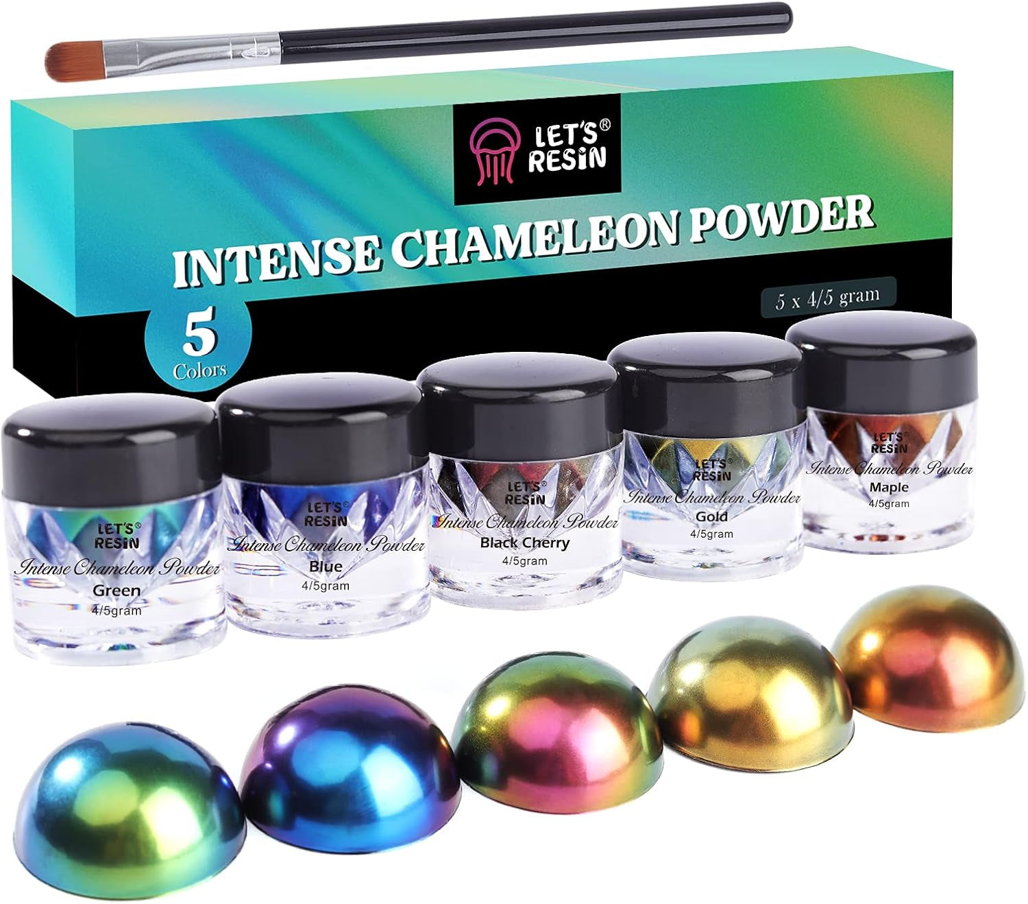 Mica Powder,Intense Chameleon Powder, Ultra Fine Colorshift Mica Powder for Epoxy Resin Crafts/Tumblers, Chrome Pigment Powder for Chameleon Nail Art/Paints/Soap Making