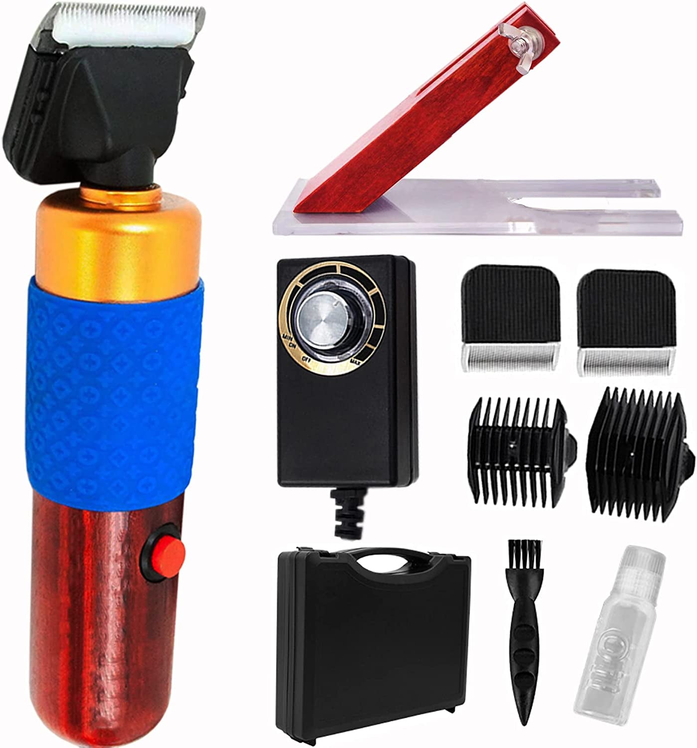 Carpet Trimmer with Shearing Guide, Electric Speed Adjustable Rug Tufting Carver Clippers, Electric Rug Shears Carpet Carving Tool for Handmade Rug Clean and Tufted Rug(With Stand Base and 2 Blades)