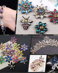 128 Pcs 16 Colors Pointback Horse Eye Shaped Gem Stones 0.6X0.3 Inch Glass Rhinestones Gems Jewels Embelishments with Silver Plated Back Crystals Rhinestones for Crafts Jewelry Making