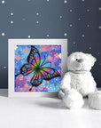 Butterfly Diamond Art Kits for Kids-Butterfly Diamond Art Painting Kits for Kids with Frame,Butterfly Diamond Art for Kids with Beautiful Package for Gift (6X6 Inch)