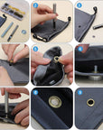 1/2 Inch Grommet Kit 100 Sets,  Grommets Eyelets 12Mm Sewing Eyelets Gold, Silver, Black Metal Grommet Kits 4 Colors with Tools and Storage Box