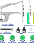 1440Pcs Plastic Snap Buttons No-Sew Snap Fasteners T5 Snaps with Snaps Pliers Kit for Clothing Sewing,Rain Coat,Bibs,Clothes Crafting(24 Colors,360Sets)
