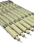 Pigma Micron Pen 005 Black Ink Marker Felt Tip Pen, Archival Pigment Ink, Fine Point for Artist Drawing Pens - 8 Pen Set