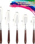 5Pcs Palette Knife,Stainless Steel Spatula Palette Knife Set, Pallet Knife,Painting Knives,Oil Painting Accessories for Oil, Canvas, Acrylic Painting by