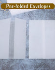70 Pack Pre-Folded Vellum Jackets for 5X7 Invitations, Vellum Paper 5X7 for Invitations, Transparent Paper Vellum Envelopes for Wedding Invitations Wraps - Translucent Birthday Invitation Paper