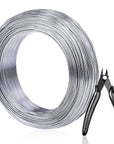 Aluminum Wire,  18 Gauge 328 FT Metal Wire Bendable Sculpting Aluminum Wire 1Mm for Crafts Jewelry Making Beading Floral (Silver)