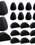 Face Paint Sponges Face Painting Black Sponges Petals High Density for Art Work and Body Paint (10 Petals + 10 Half Moon)