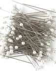 DIY White 3 Inch Floral Pins Pearlized Ball Heads, 144 Pack