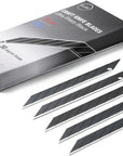 Detail Craft Knife Blades (30 Pcs) - 30 Degree Snap-Off Utility Knife Blade - Art, Craft, Model Making (Ultra Sharp Black)