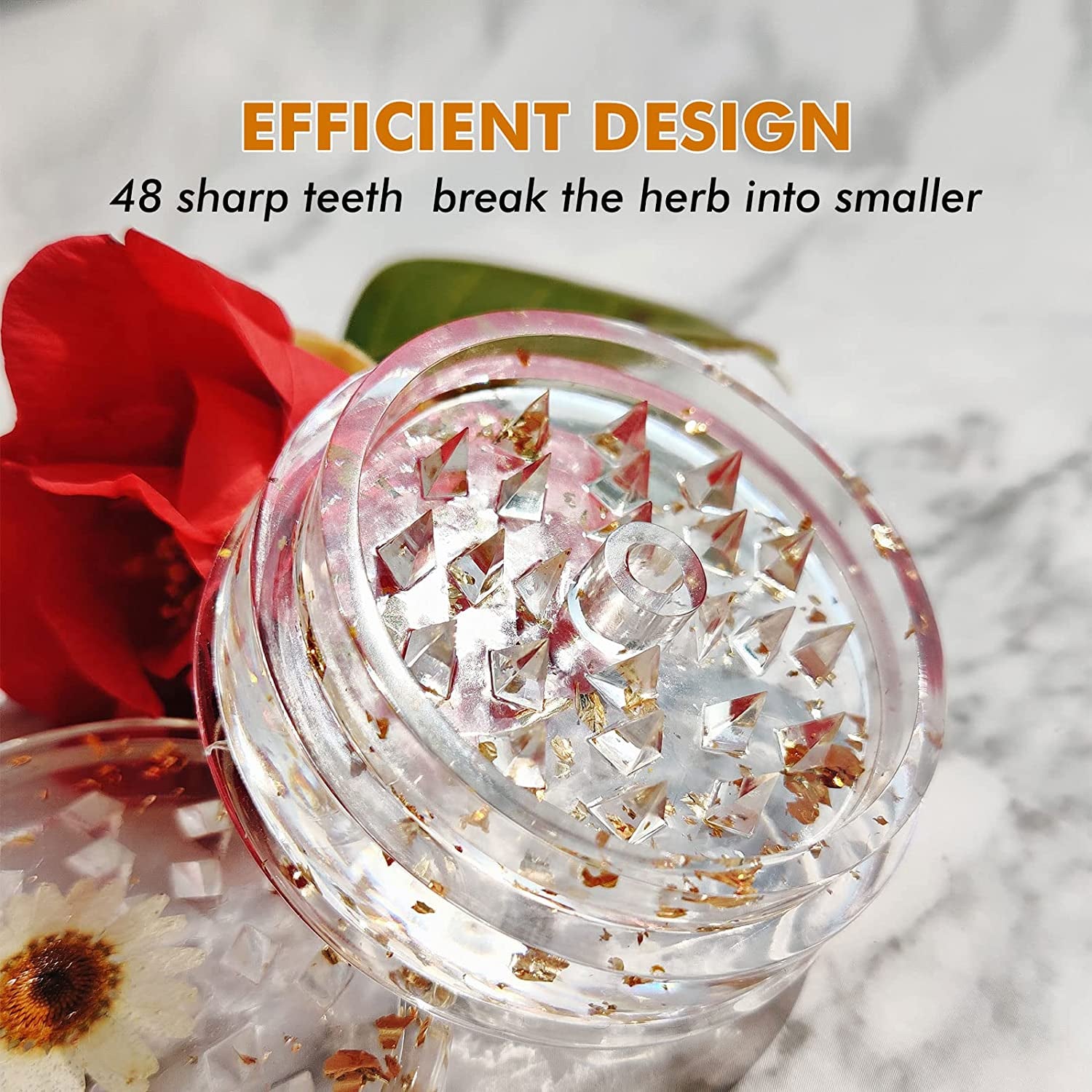 2Pc-Large Grinder Mold for Resin - 3In Resin Grinder Mold with Efficient Spikes Shape, Premium Silicone Grinder Molds for Resin Casting to Grinding Spice and More