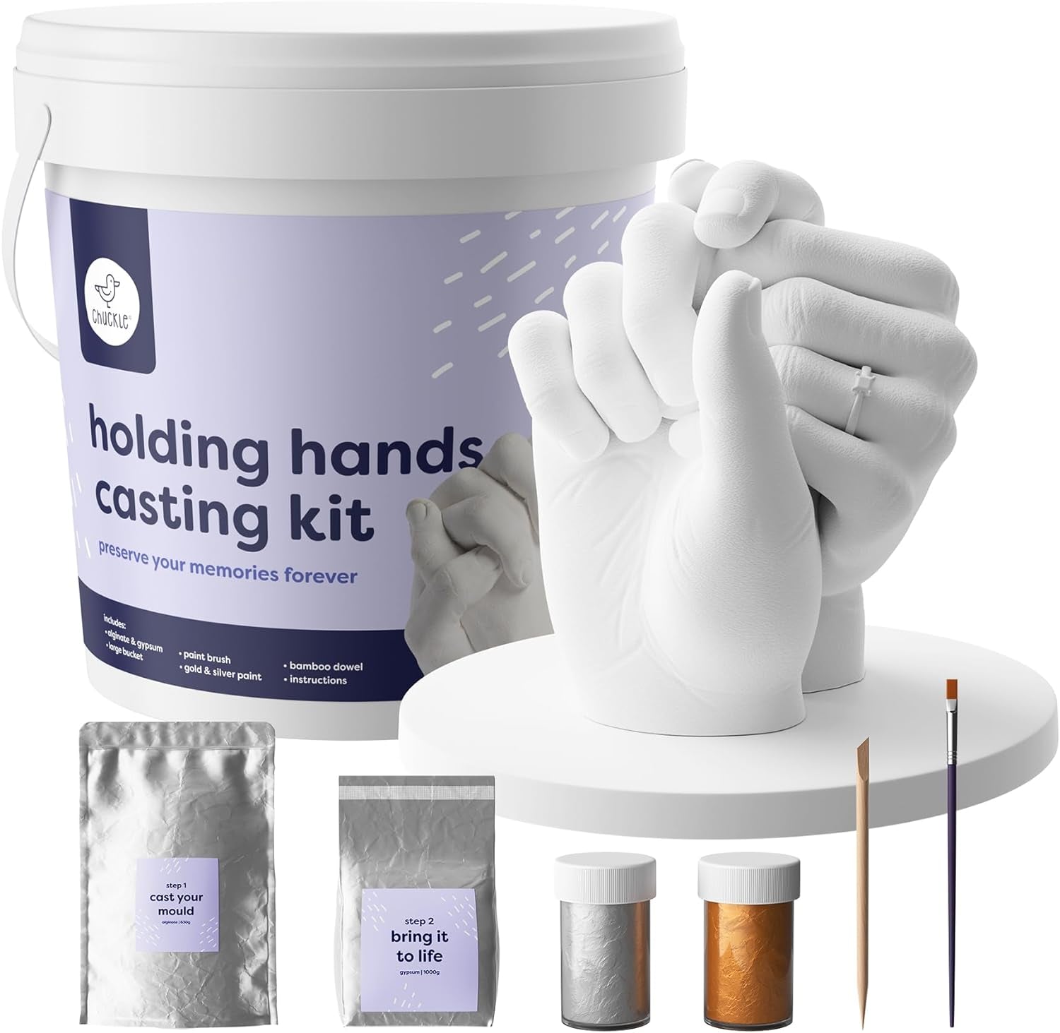 - Holding Hand Casting Kit for Couples with Base & Paints, Hand Sculpture Hand Molding Kit, Hand Mold Kit Couples Activities - Gift for Women for Wedding, Anniversary, Mothers Day, Valentines