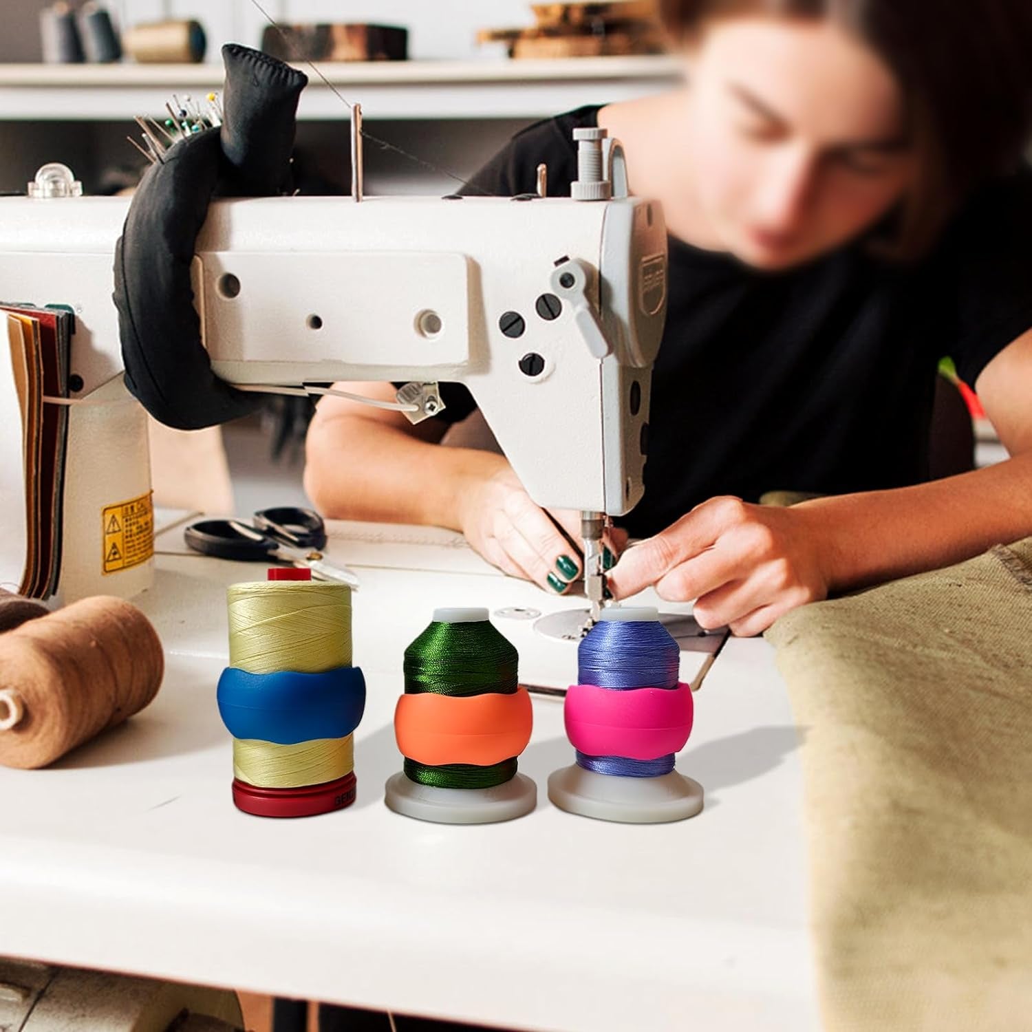 65PCS（65PCS+1PCS Gift) Embroidery Thread Holder-Keep Thread Spool Organized - Thread Spool Holder for Embroidery Thread,Sewing