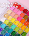 Gouache Paint Set, 56 Colors X 30Ml Unique Jelly Cup Design in a Carrying Case, Gouache Opaque Watercolor Painting Perfect Art Supplies for Artists, Students, and Kids