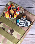 9PC Funny Patches Hook & Look for Backpack Jacket Airsoft Bag Vest | Humor Large Big Patch for Morale Tactical Military This Is Fine Dog Don’T Be Salty Cat Meme Duck Fun Cute Gifts